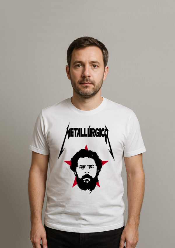 Camiseta Presidente Lula Metalúrgico Metallica Esquerda