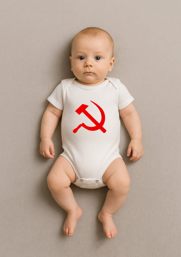 Body Infantil Símbolo Comunista Foice e Martelo Esquerda Comunismo