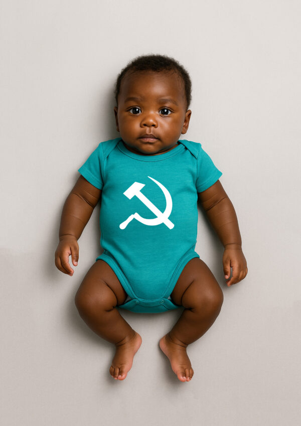 Body Infantil Símbolo Comunista Foice e Martelo Esquerda Comunismo Algodão