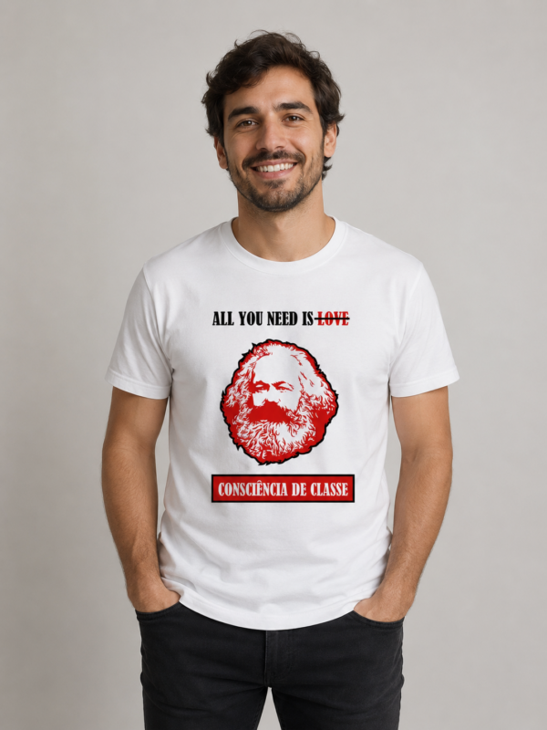 Camiseta Karl Marx Consciência de Classe All You Need Is