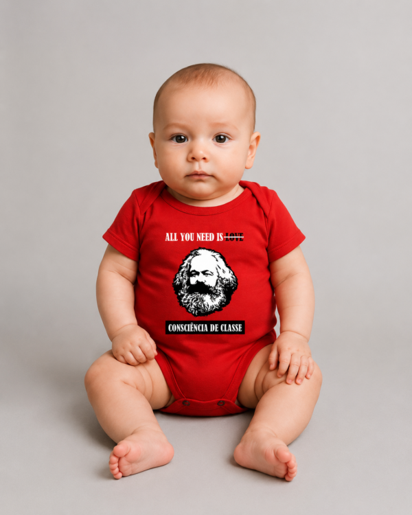 Body Infantil Karl Marx Consciência de Classe All You Need Is Algodão