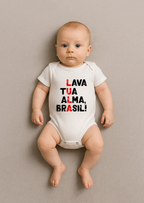 Body Infantil Presidente Lula Lava Tua Alma Brasil