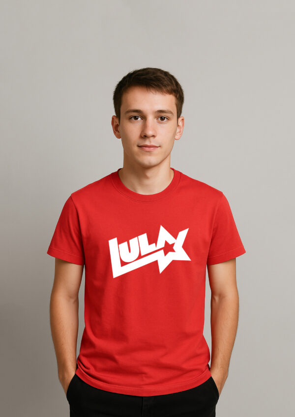 Camiseta Presidente Lula Logo Antigo Estrela Esquerda Algodão