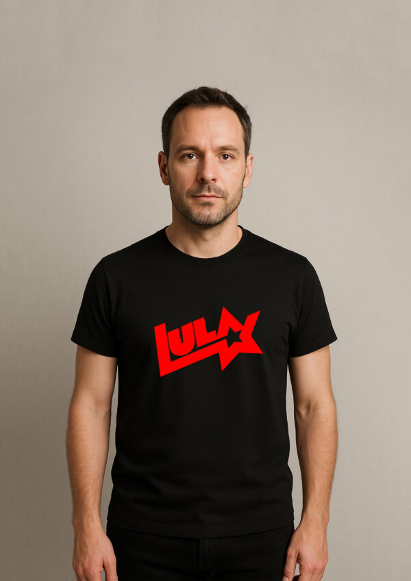 Camiseta Presidente Lula Logo Antigo Estrela Esquerda Algodão