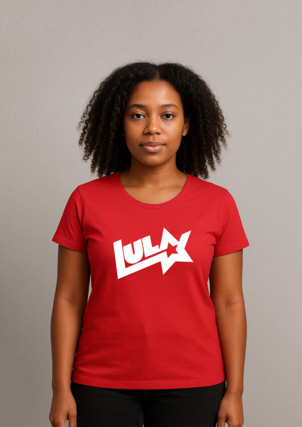 Camiseta Presidente Lula Logo Antigo Estrela Esquerda Algodão