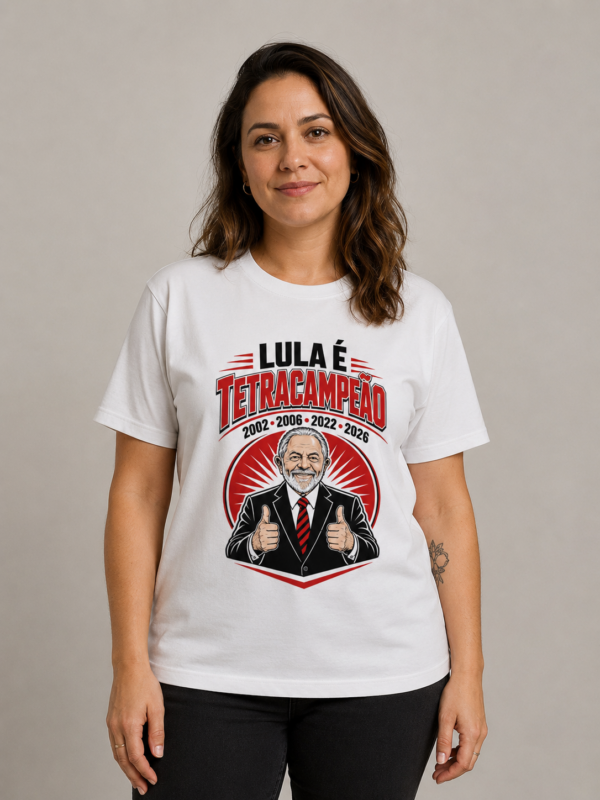 Camiseta Presidente Lula Tetracampeão Esquerda