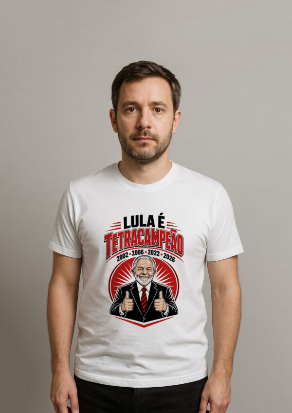 Camiseta Presidente Lula Tetracampeão Esquerda
