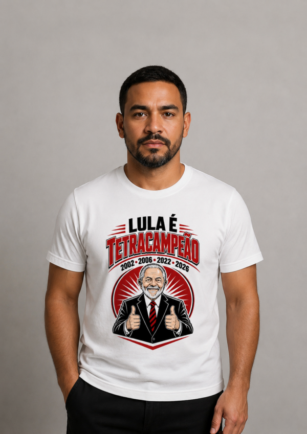Camiseta Presidente Lula Tetracampeão Esquerda