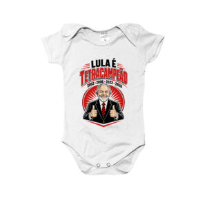 Body Infantil Presidente Lula Tetracampeão Esquerda