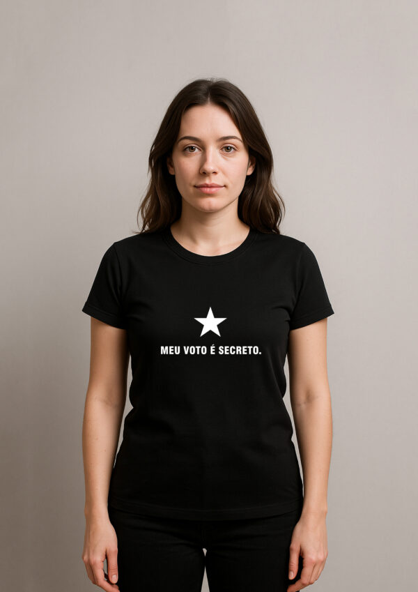 Camiseta Meu Voto É Secreto Presidente Lula Esquerda Algodão