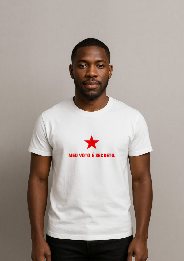 Camiseta Meu Voto É Secreto Presidente Lula Esquerda Algodão