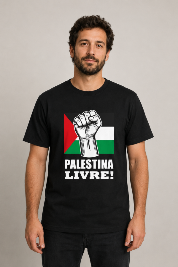 Camiseta Palestina Livre Liberdade Para O Povo Algodão