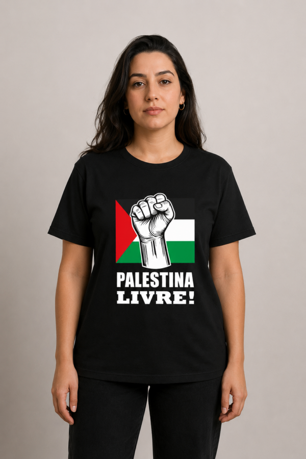 Camiseta Palestina Livre Liberdade Para O Povo Algodão