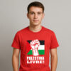 Camiseta Palestina Livre Liberdade Para O Povo Algodão