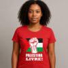 Camiseta Palestina Livre Liberdade Para O Povo Algodão