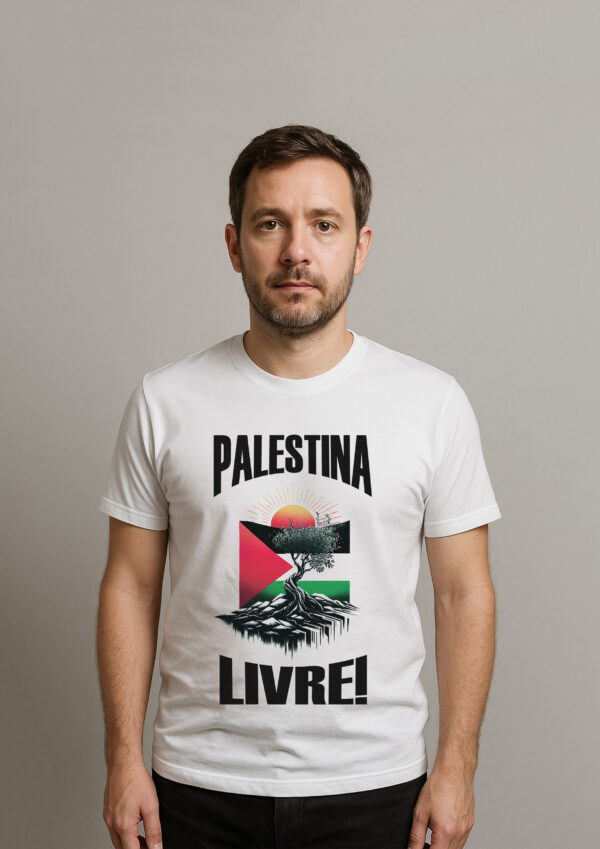 Camiseta Palestina Livre Resistência e Solidariedade Internacional