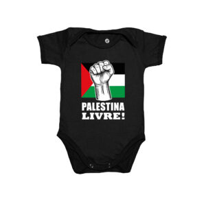 Body Infantil Palestina Livre Liberdade Para o Povo Algodão