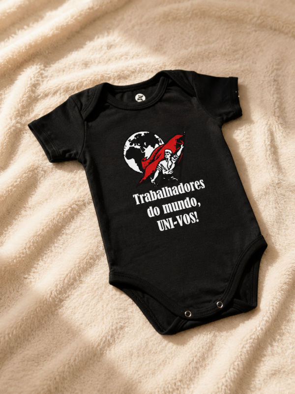 Trabalhadores Uni-vos (1) Body Infantil Trabalhadores Do Mundo Uni-vos Algodão