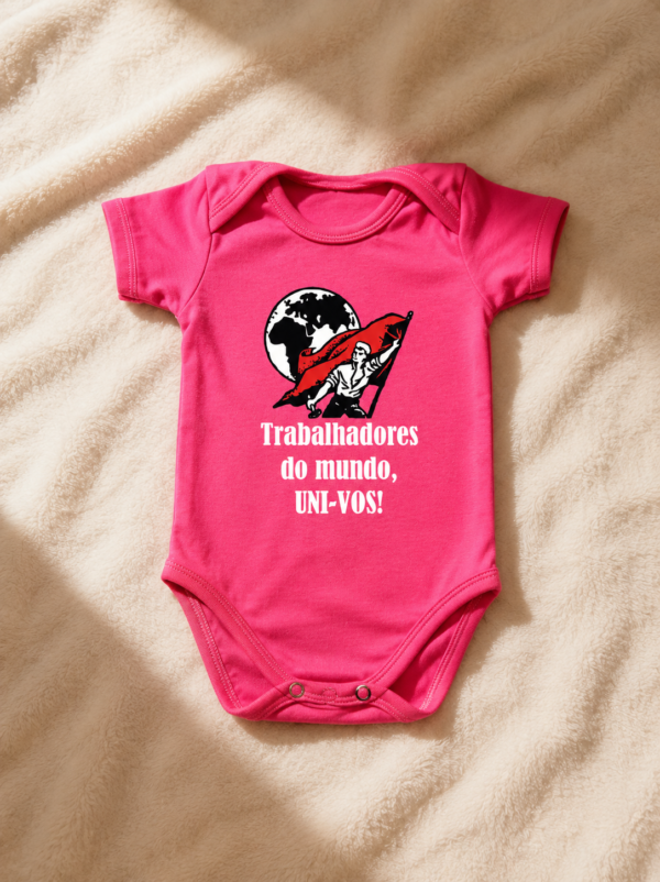 Trabalhadores Uni-vos (3) Body Infantil Trabalhadores Do Mundo Uni-vos Algodão