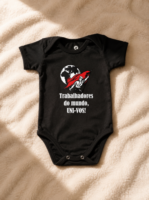 Trabalhadores Uni-vos (4) Body Infantil Trabalhadores Do Mundo Uni-vos Algodão