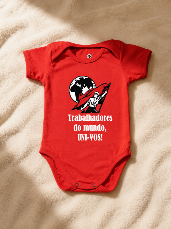 Trabalhadores Uni-vos (5) Body Infantil Trabalhadores Do Mundo Uni-vos Algodão