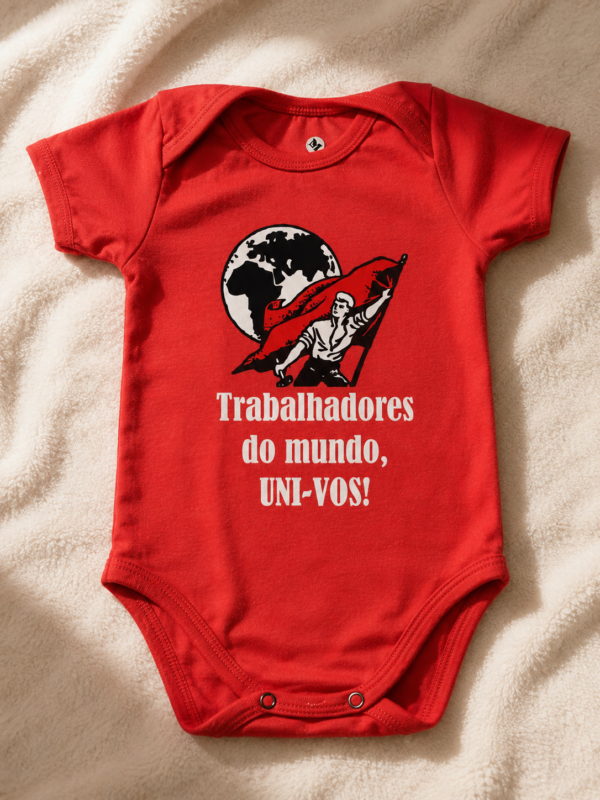 Trabalhadores Uni-vos (9) Body Infantil Trabalhadores Do Mundo Uni-vos Algodão
