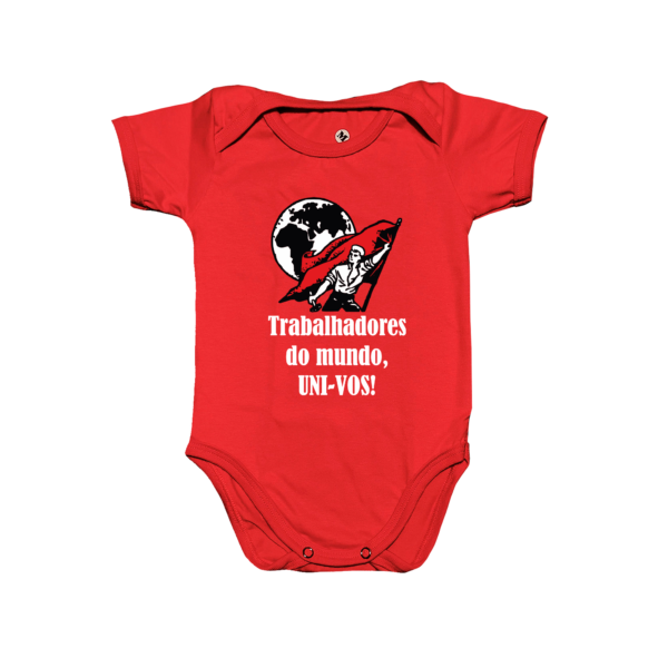 trabalhadores do mundo uni-vos vermelho Body Infantil Trabalhadores Do Mundo Uni-vos Algodão