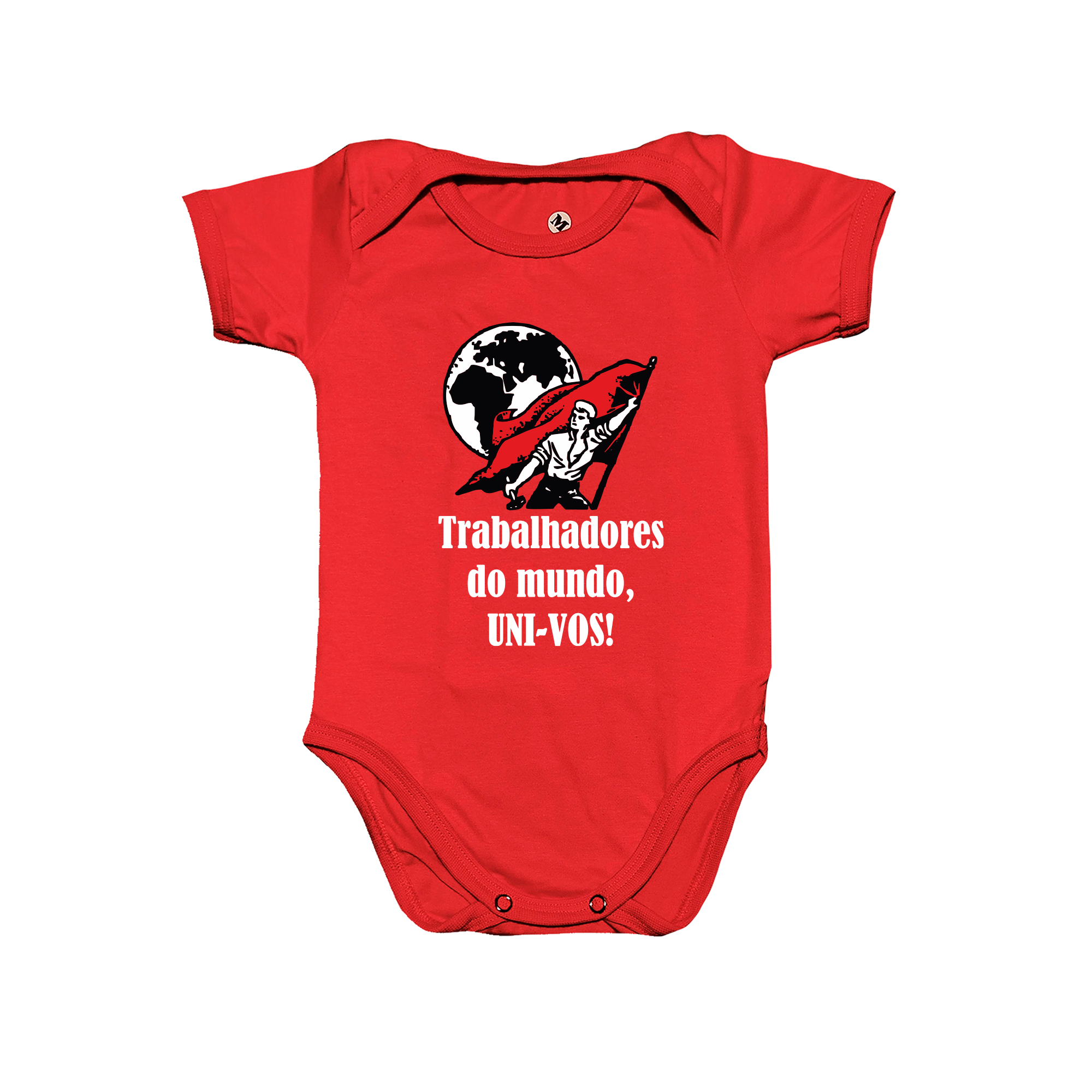 trabalhadores do mundo uni-vos vermelho Body Infantil Trabalhadores Do Mundo Uni-vos Algodão
