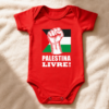 palestina-livre-1 Body Infantil Palestina Livre Liberdade Para o Povo Algodão