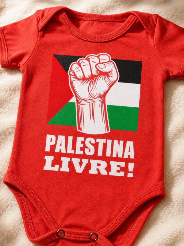 palestina-livre-3 Body Infantil Palestina Livre Liberdade Para o Povo Algodão