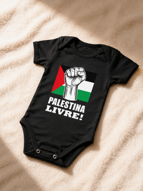 palestina-livre-4 Body Infantil Palestina Livre Liberdade Para o Povo Algodão