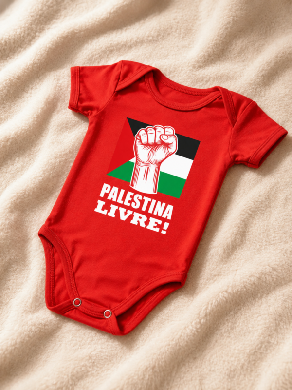 palestina-livre-5 Body Infantil Palestina Livre Liberdade Para o Povo Algodão