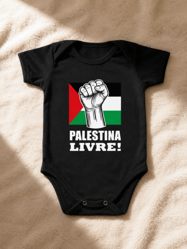 palestina-livre-6 Body Infantil Palestina Livre Liberdade Para o Povo Algodão